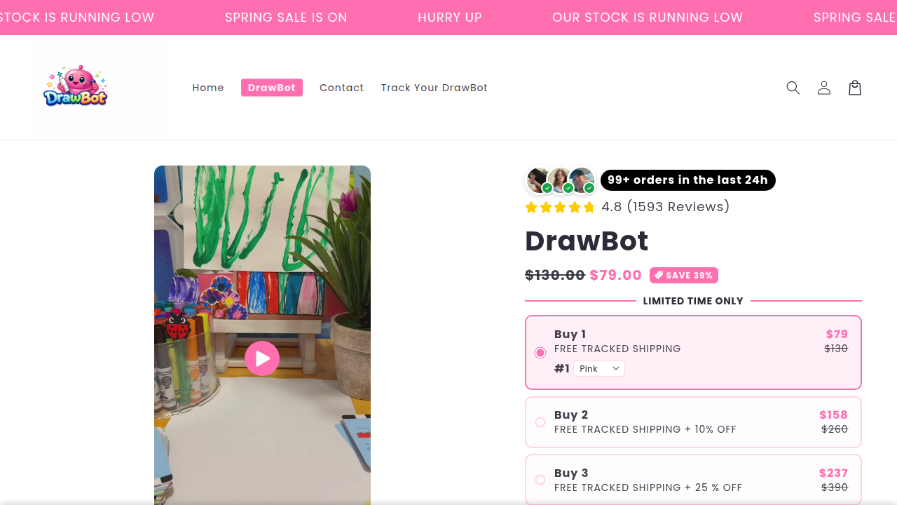 DrawBot Product Page Screenshot