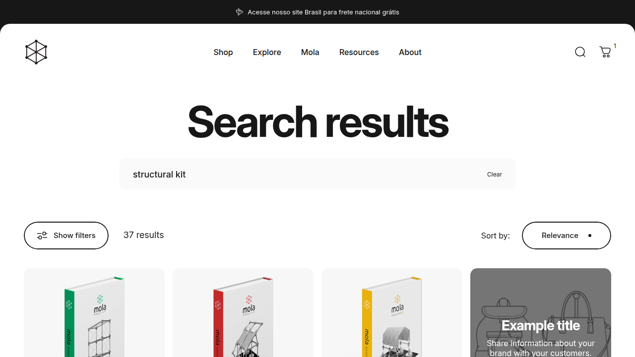 Mola Model Search Results Screenshot